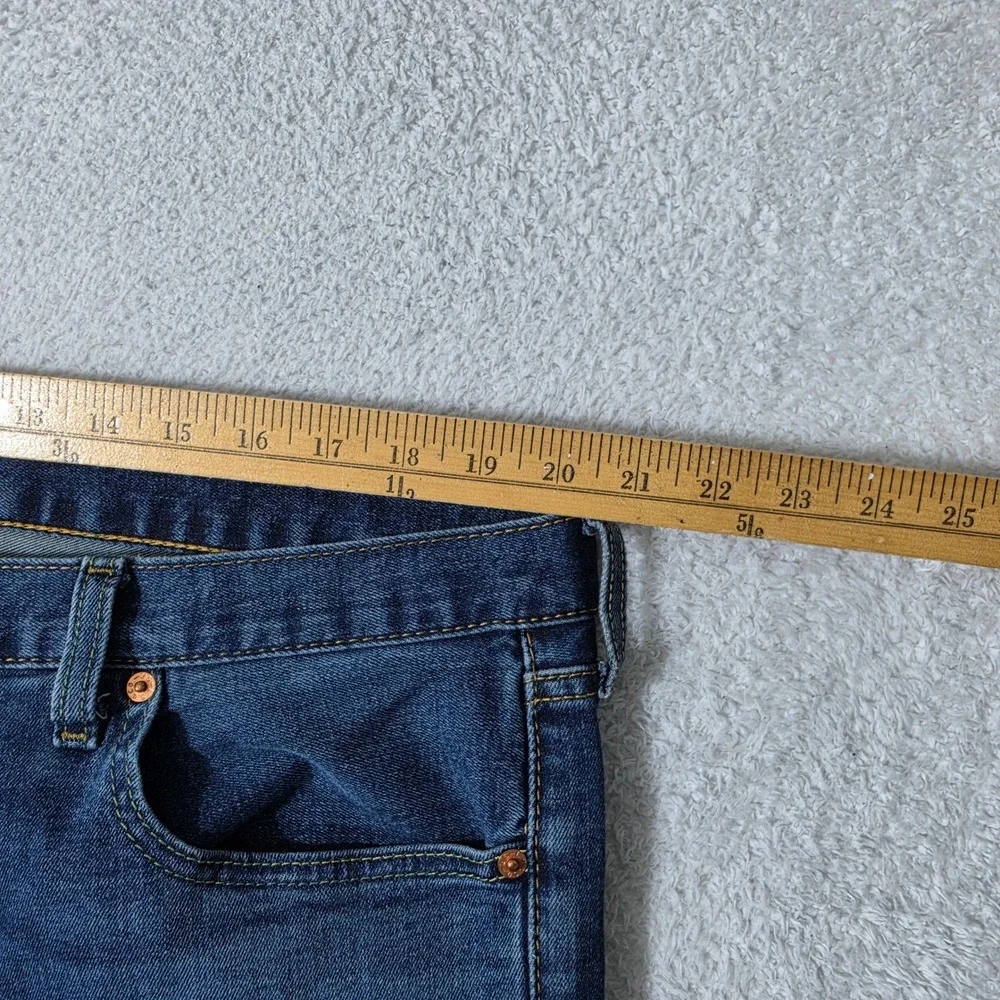 Levi 501 Original Mens 40/32 Jeans Blue Stretch Straight Leg Button Fly Denim